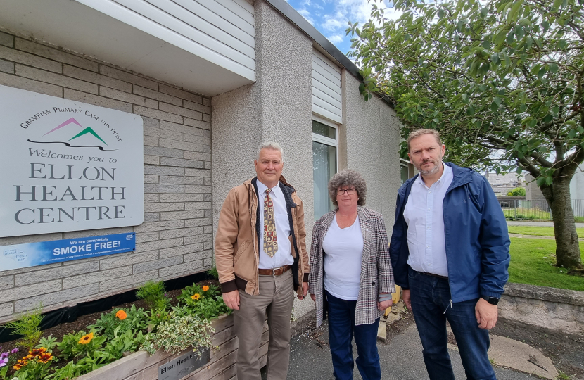 Douglas Lumsden MSP and local Ellon and District Councillors John Crawley and Gillian Owen