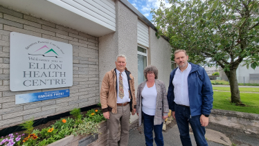 Douglas Lumsden MSP and local Ellon and District Councillors John Crawley and Gillian Owen